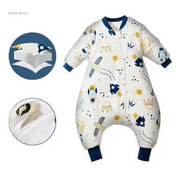 Cartoon Baby Sleepsack Printed Infant Wearable Blanket Универсален спален чувал с подвижни ръкави за 6M-6T Boy Girl