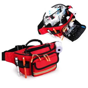 Празна спасителна чанта за кръста Чанта за първа помощ за къмпинг Пътуване Медицинско съхранение Медицински организатор Външно аварийно оцеляване Бягане
