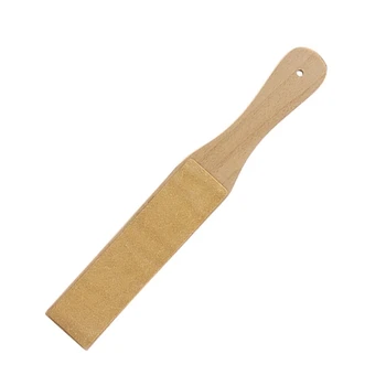 2 едностранни ножове Stropping гребло блок кожа Strop с полиране съединение кожа гребло хонинговане Strop за заточване