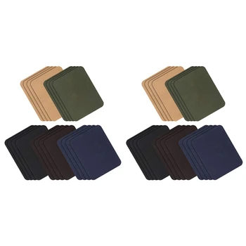 Iron On Patches 40 броя яке Jean Clothes Patches Kit, 4.9 X 3.7 инча, тъмен асортимент, 5 цвята