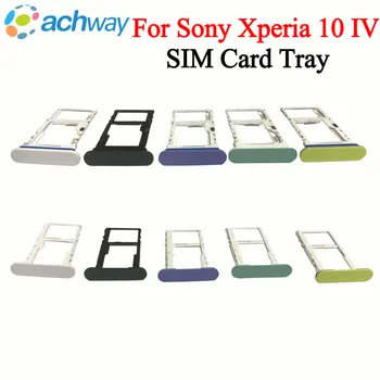 SIM карта тава за Sony Xperia 10 IV SIM тава слот микро SD карта тава притежателя адаптер гнездо за Sony X10 IV резервни части