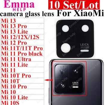 10pcs/lot Стъклен обектив за задна камера за Xiaomi Mi 12 Pro 12X 12S 11T Pro 11 Ultra 11 Lite Mi 10T Pro 10 Lite 10s Mi 9T Pro 9SE