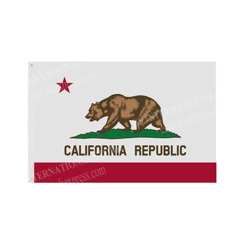 Щат Калифорния САЩ флаг 90 * 150 см 3 * 5 фута потребителски банер метални дупки втулки на закрито и на открито